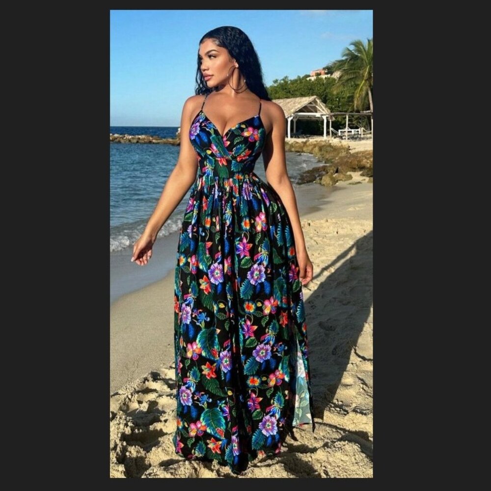 Shein Tropical Maxi Dress